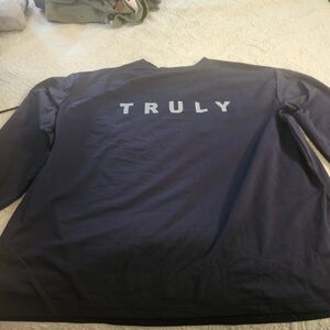 TRULY Navy Long Sleeve Tee with Back Logo